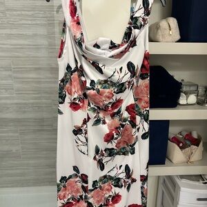 VENUS Pink and Black Cowl Neck Maxi Sundress